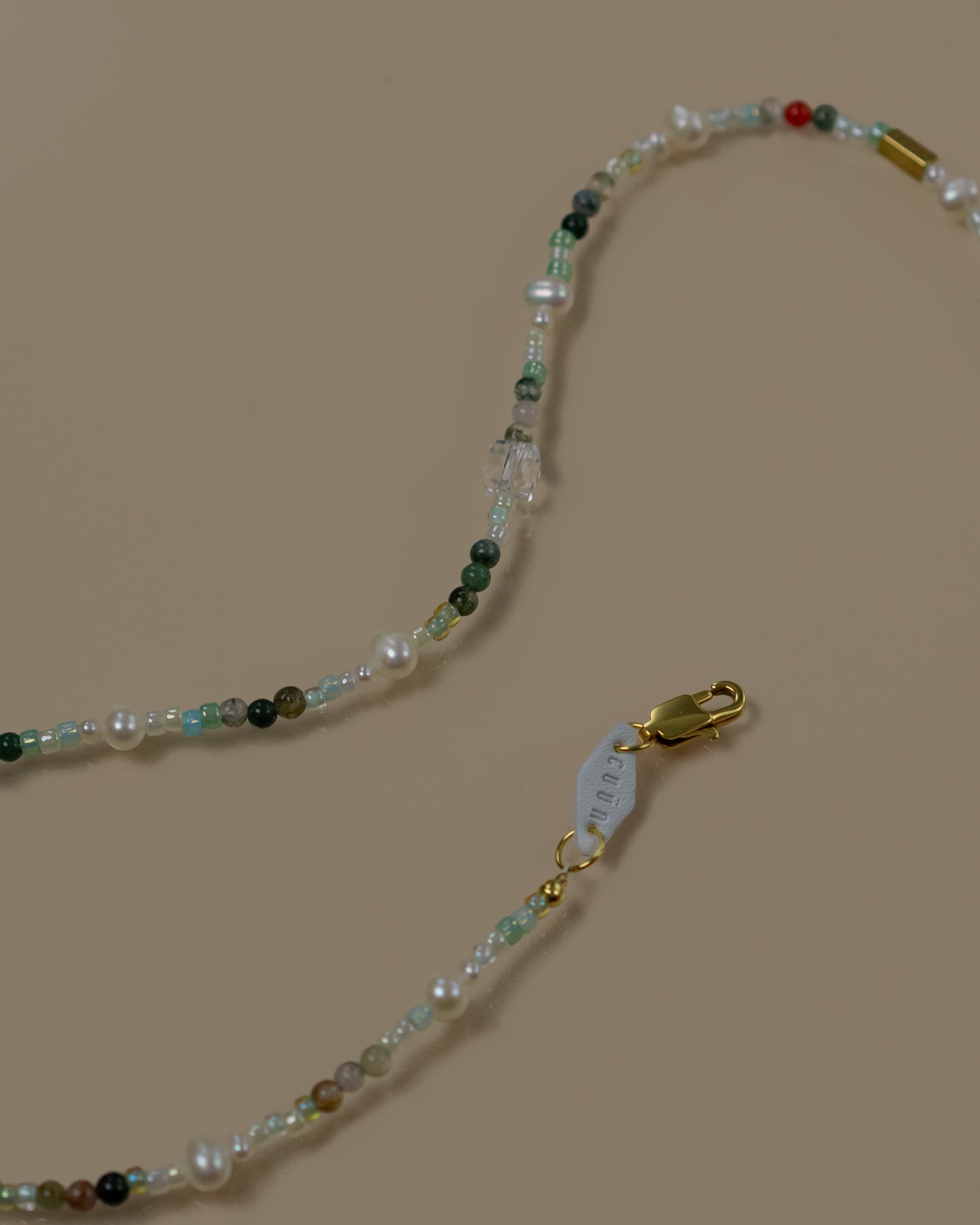 Hara Green Agate Beaded Baroque Pearl Necklace