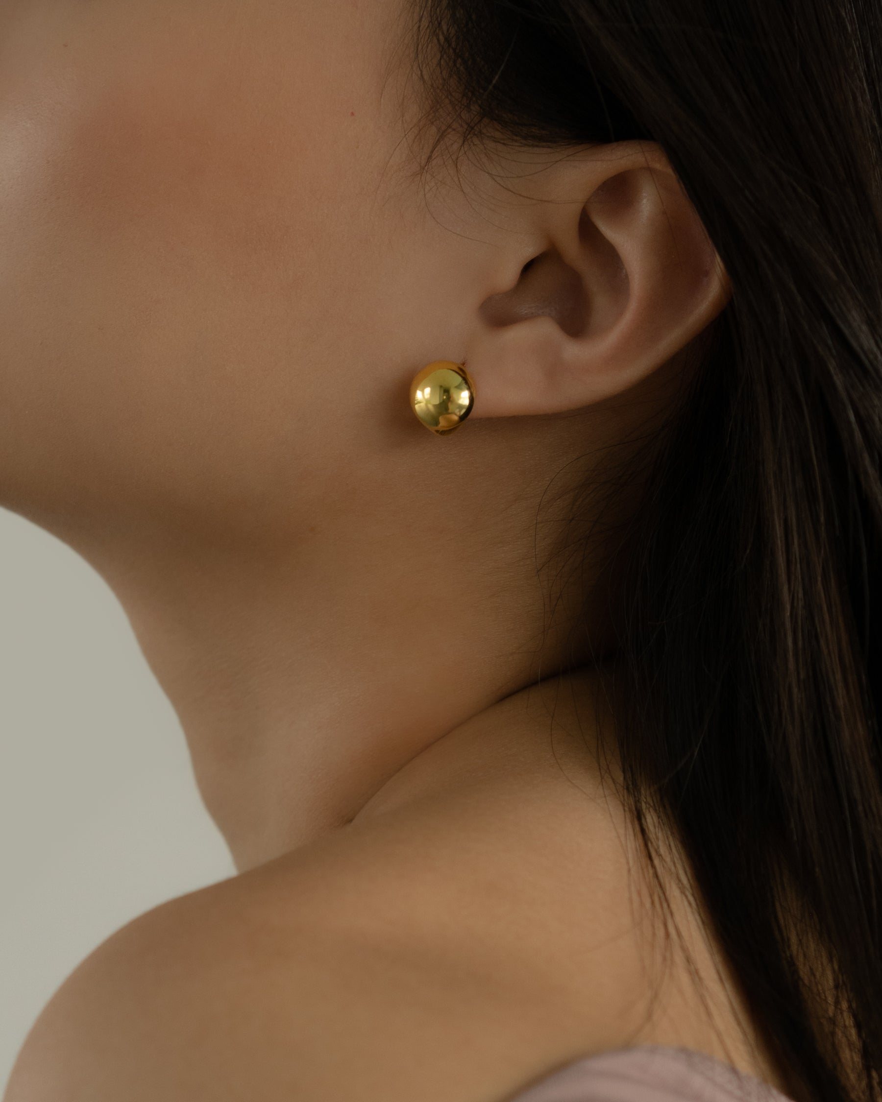 Petite Giro Dome Ball Hoop Earrings