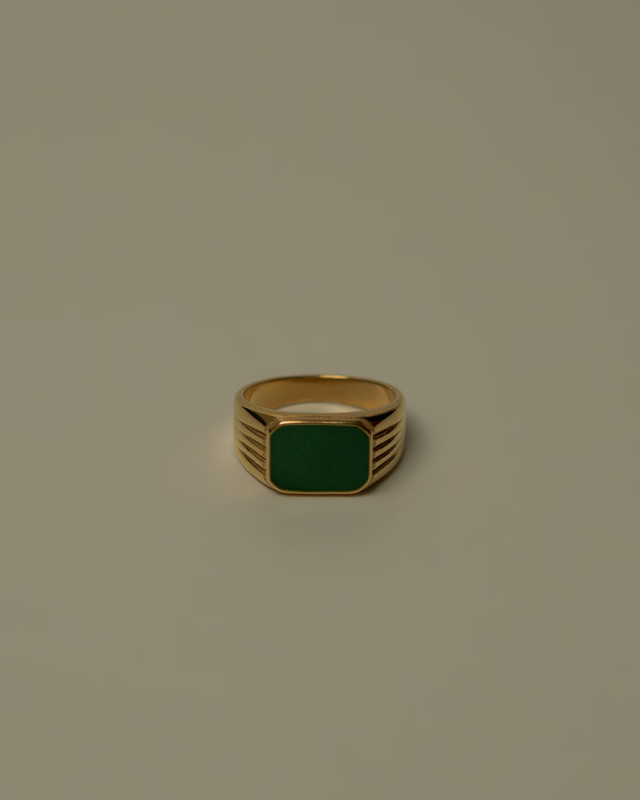 Giada Green Signet Ring