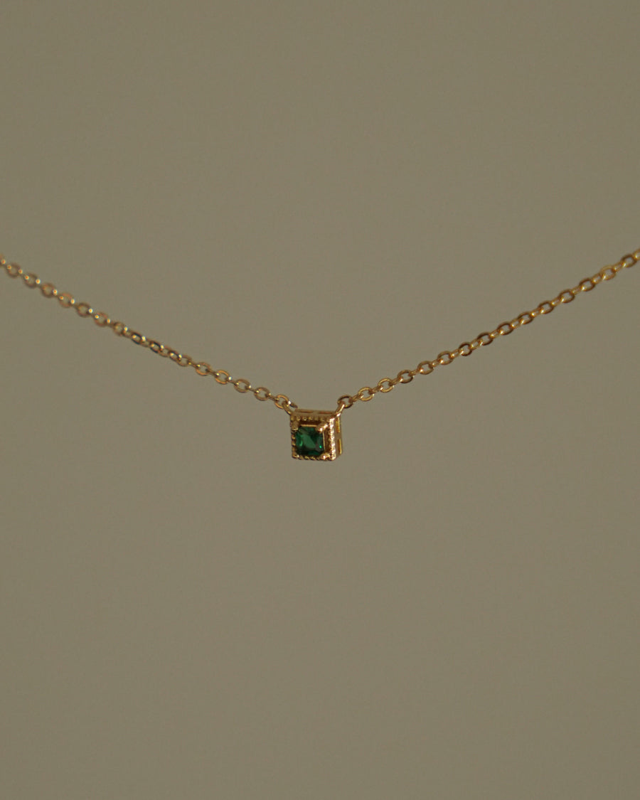 Tessa Square Diamond Pendant Necklace