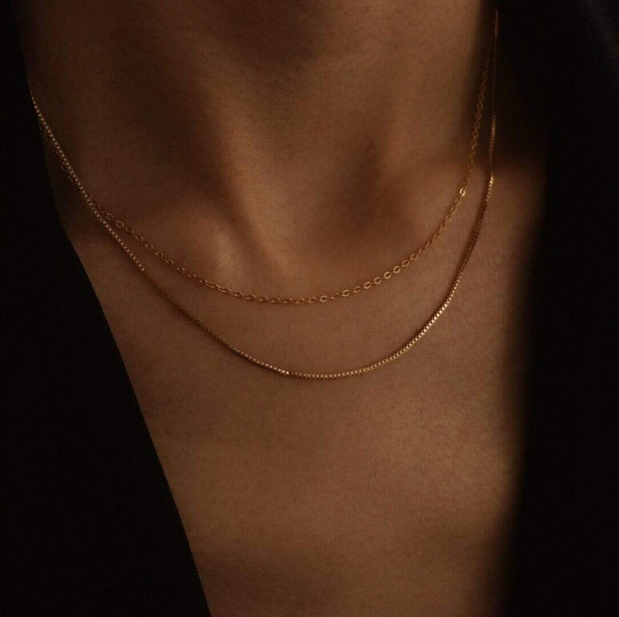 MYJN choker 18K Gold Stainless Steel Lila Layered Choker Necklace