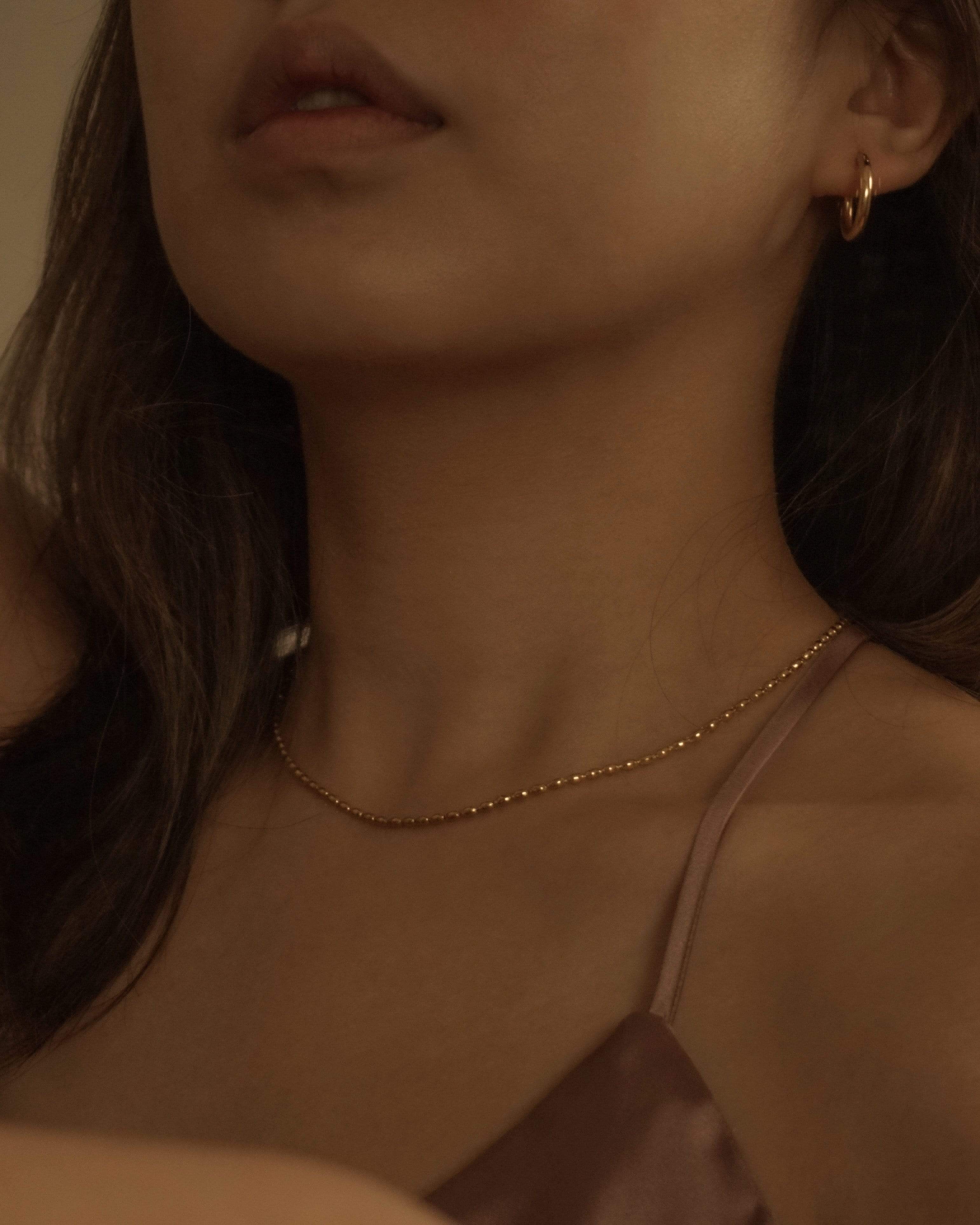 MYJN Choker 18K Gold Stainless Steel Loire Beaded Choker Necklace