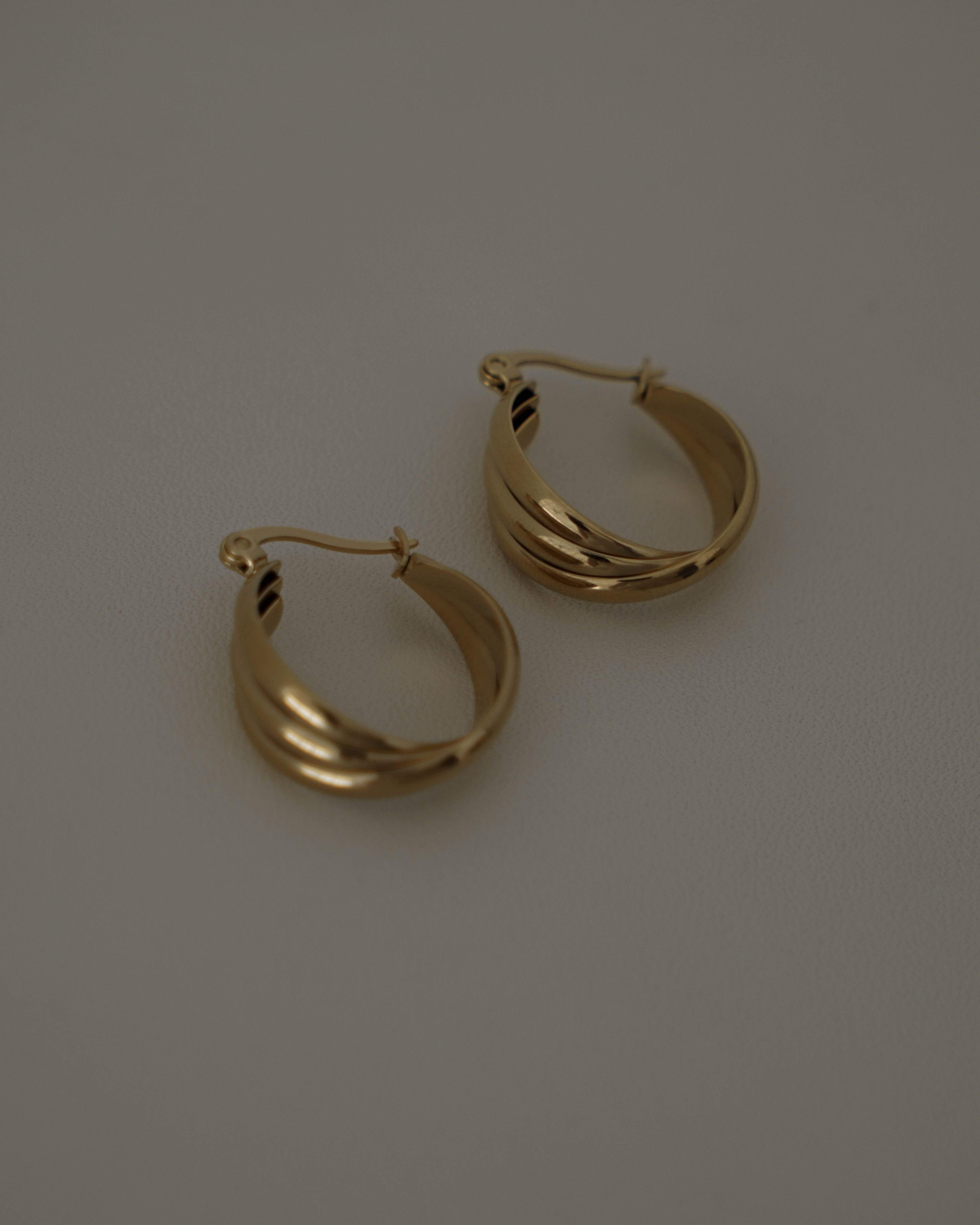 MYJN Earrings 18K Gold Stainless Steel Naia Trio Hoop Earrings