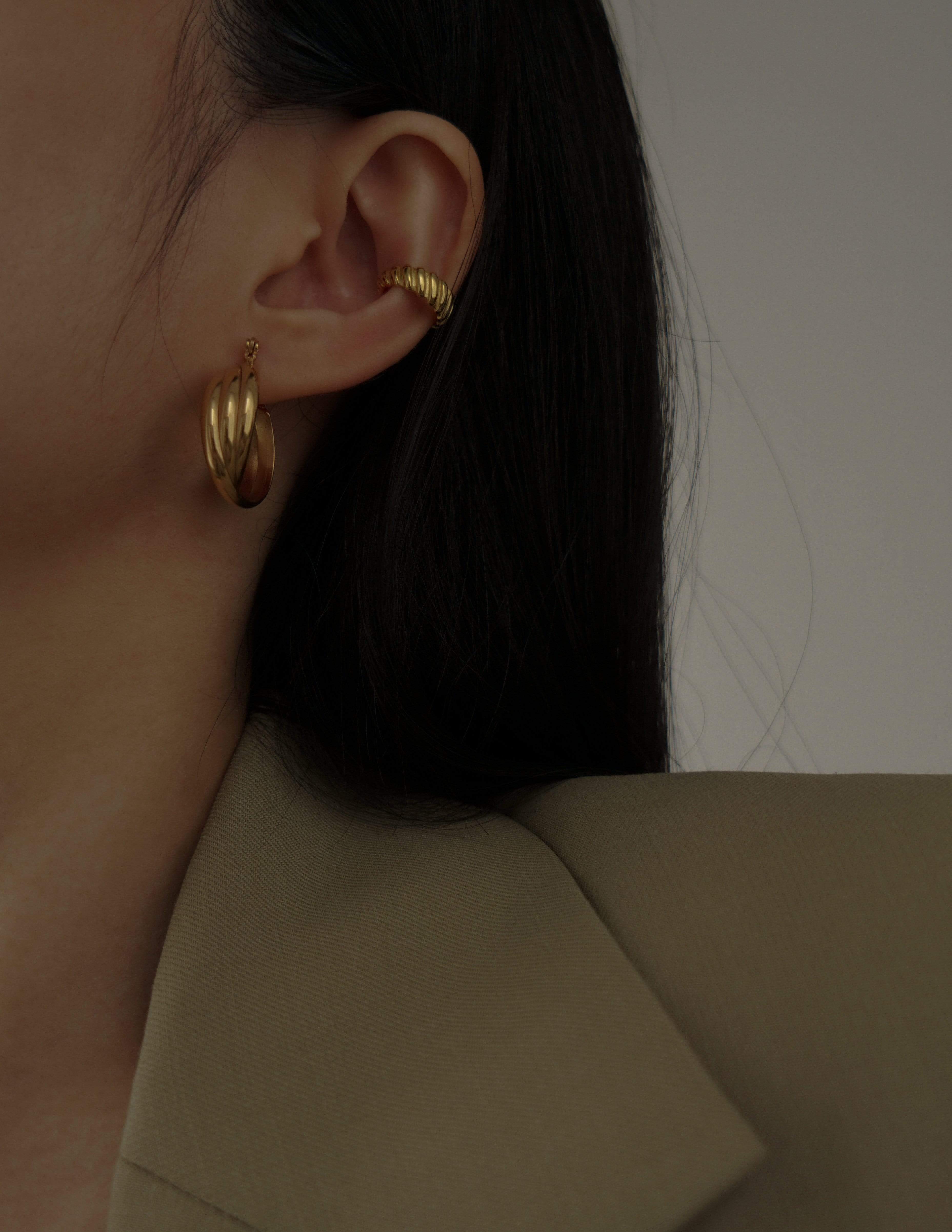 MYJN Earrings 18K Gold Stainless Steel Naia Trio Hoop Earrings