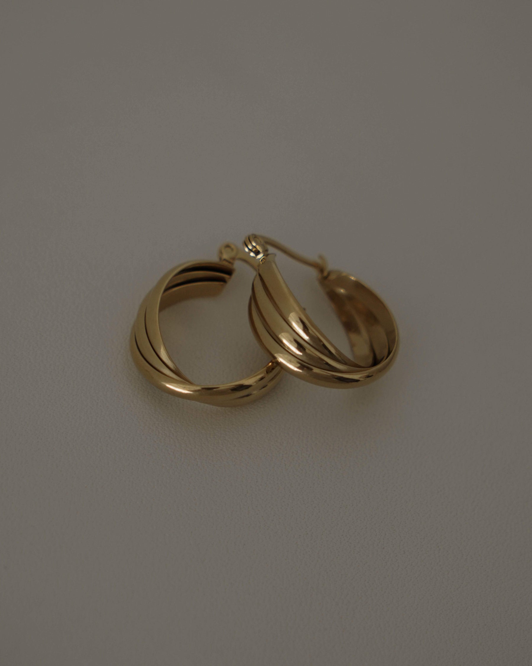 MYJN Earrings 18K Gold Stainless Steel Naia Trio Hoop Earrings