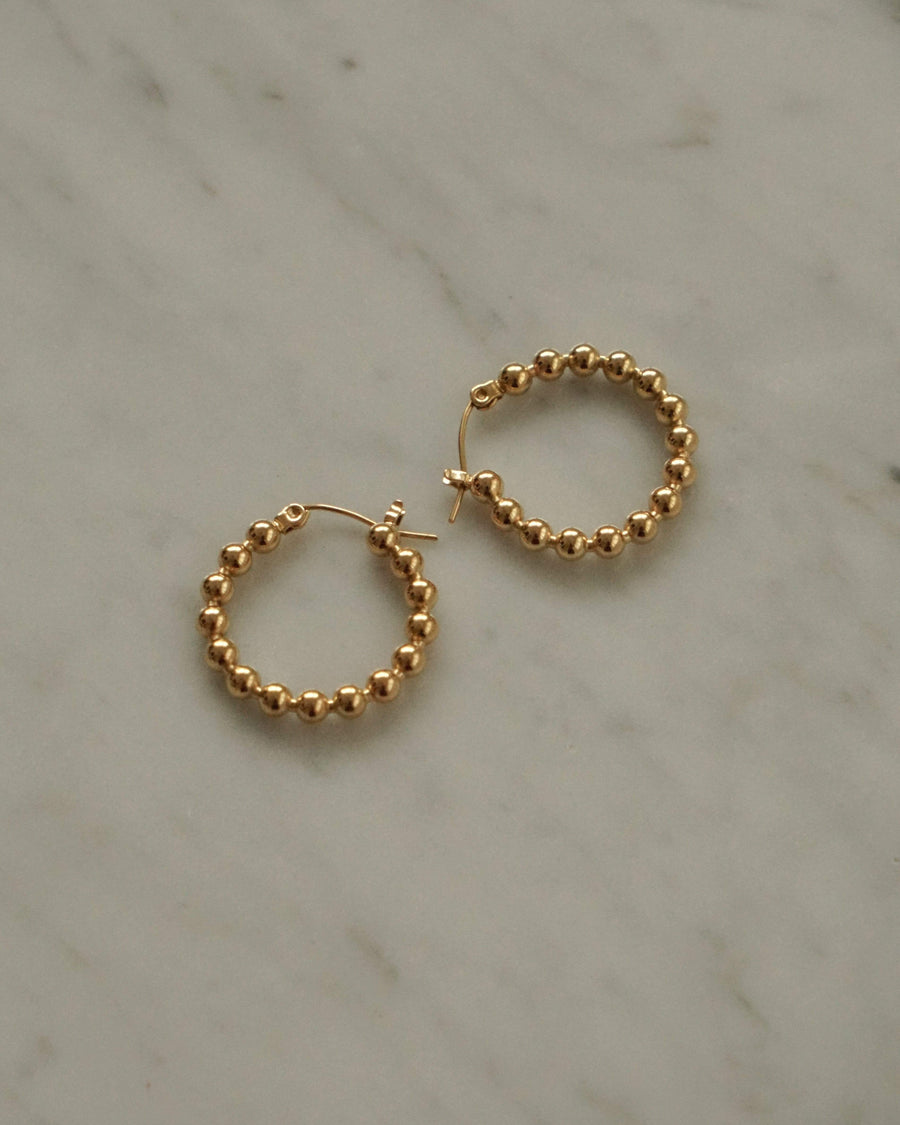 MYJN Earrings 18k Gold Stainless Steel Olja Beaded Hoop Earrings