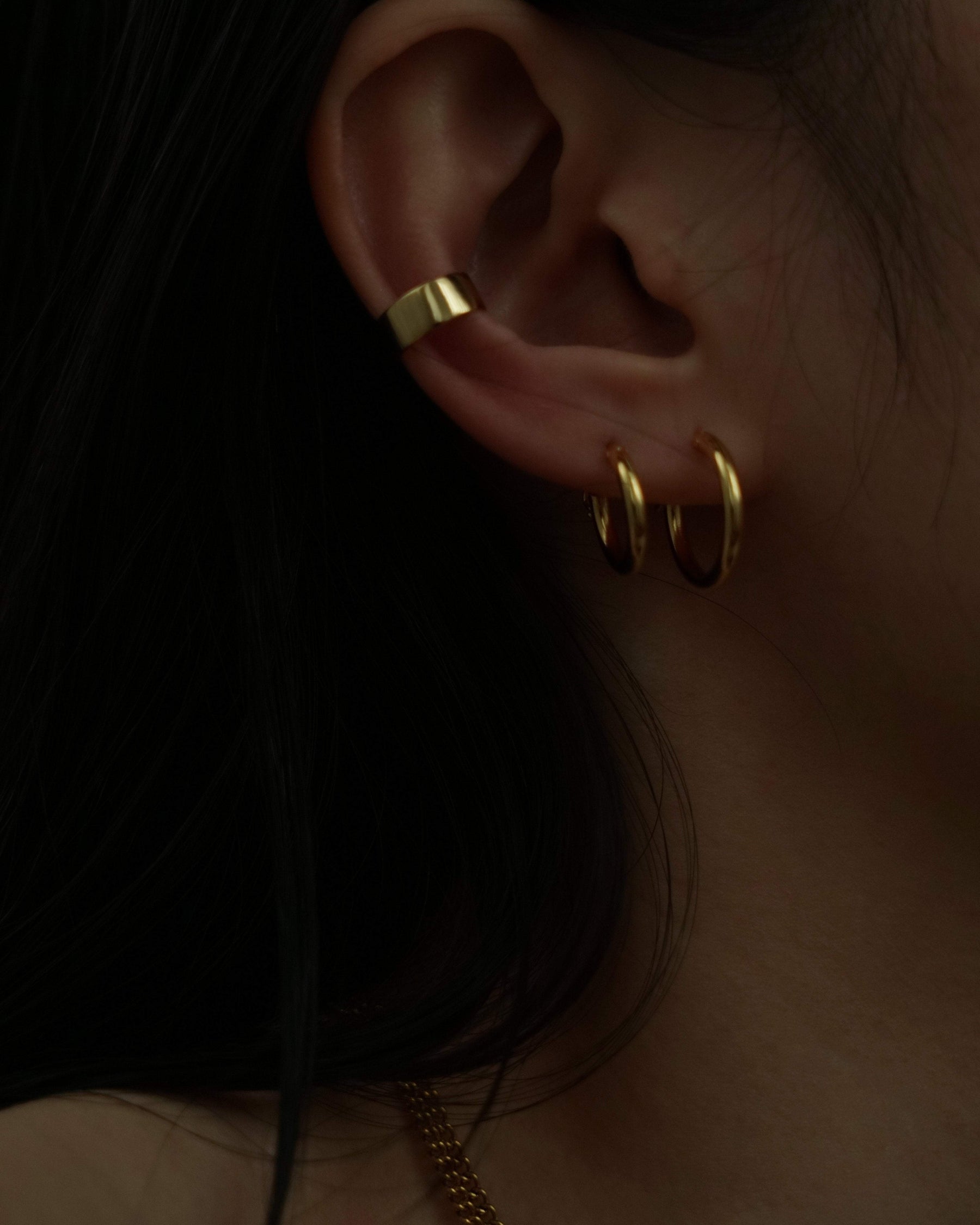 MYJN Earrings Classic Thin Hoop Earrings