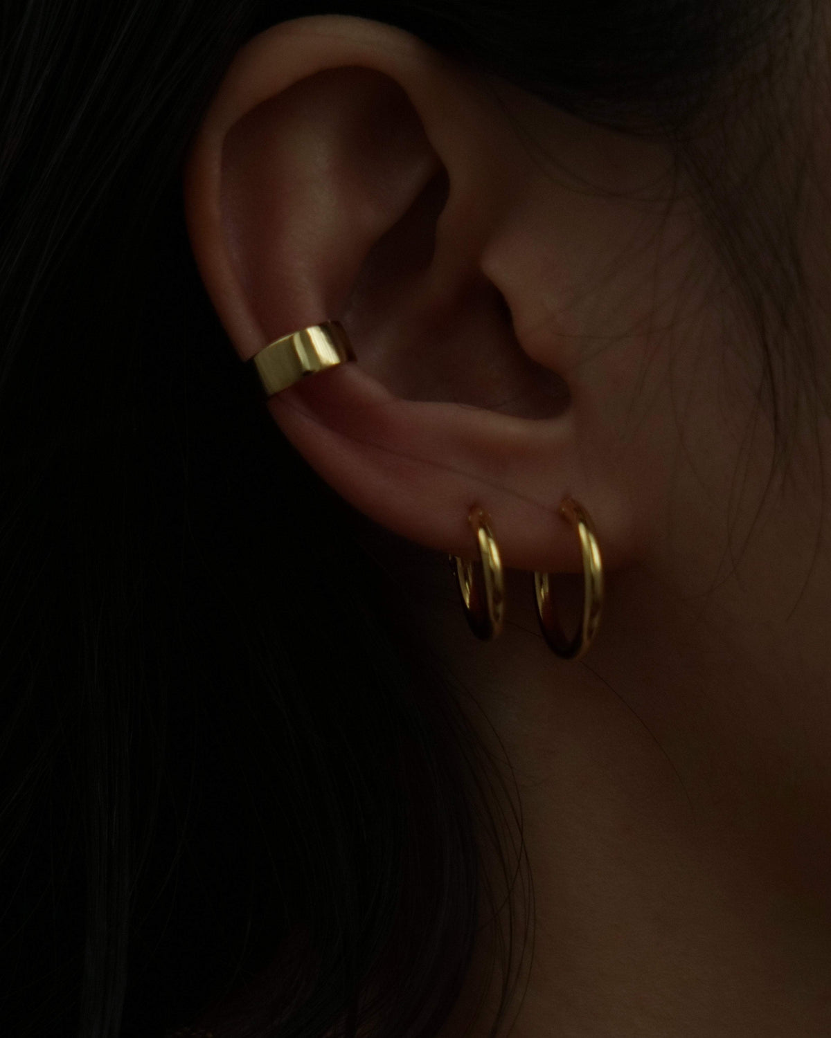 MYJN Earrings Classic Thin Hoop Earrings