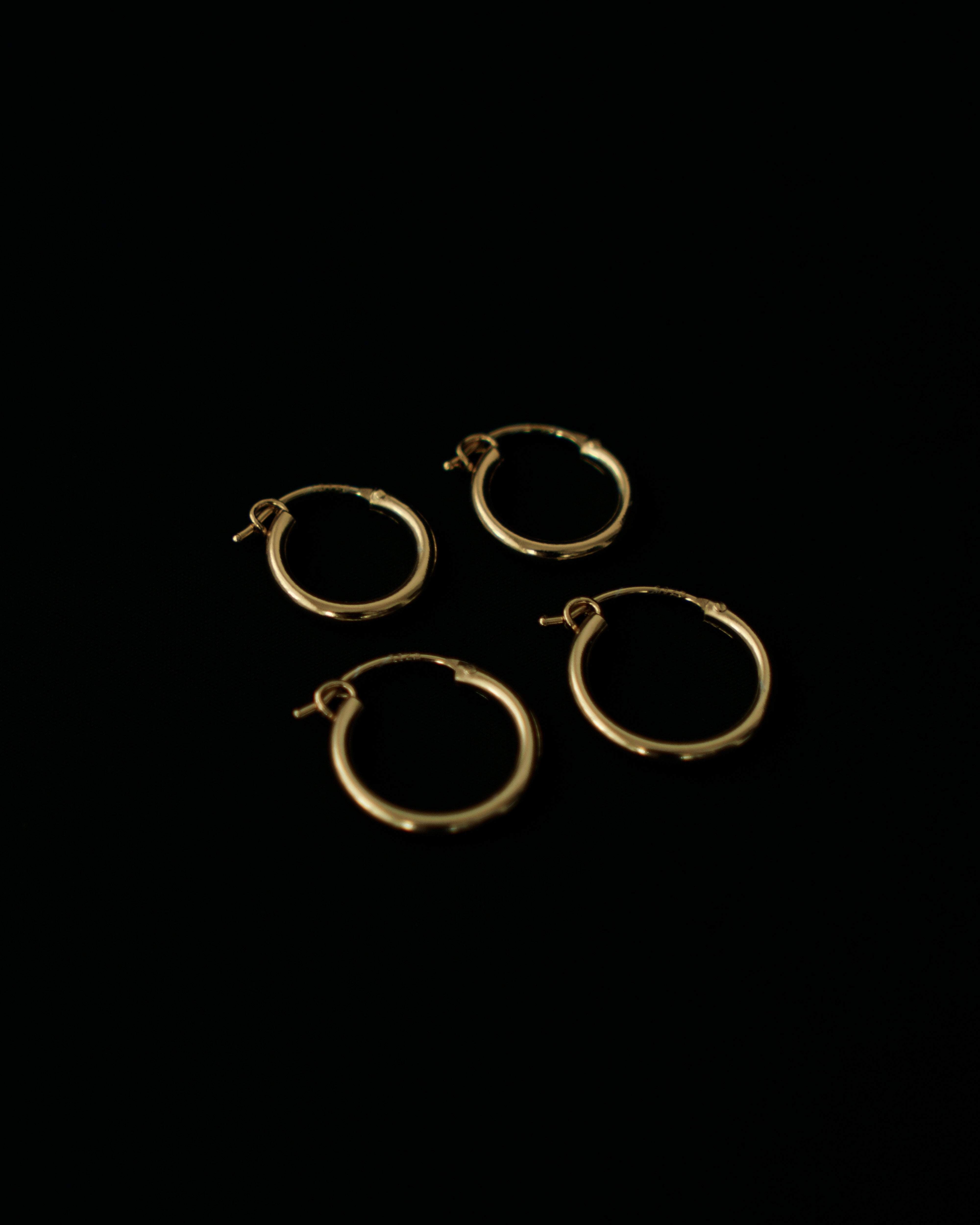 MYJN Earrings Gold Vermeil / 13MM Classic Thin Hoop Earrings