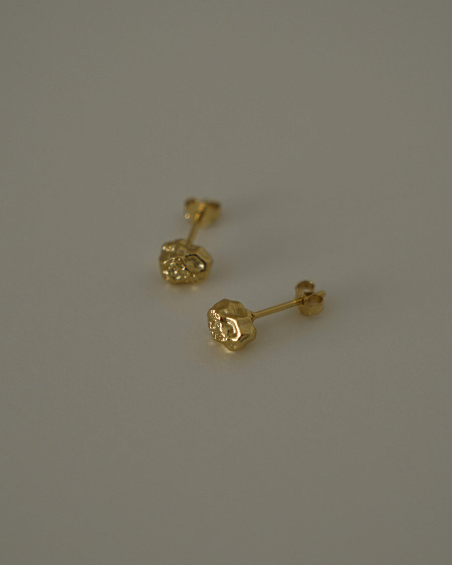 MYJN Earrings Gold Vermeil Aia Gold Nuggets Stud Earrings
