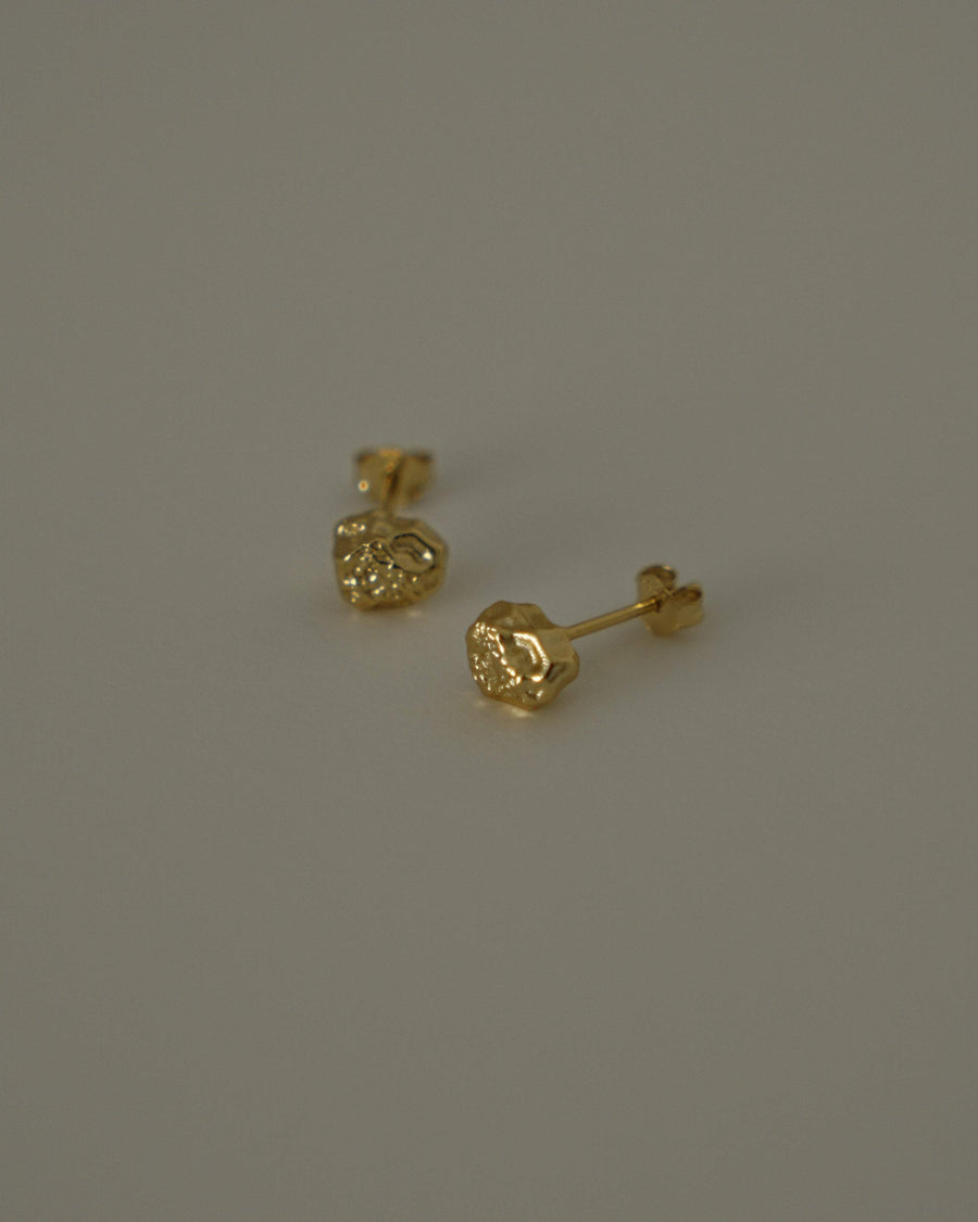MYJN Earrings Gold Vermeil Aia Gold Nuggets Stud Earrings