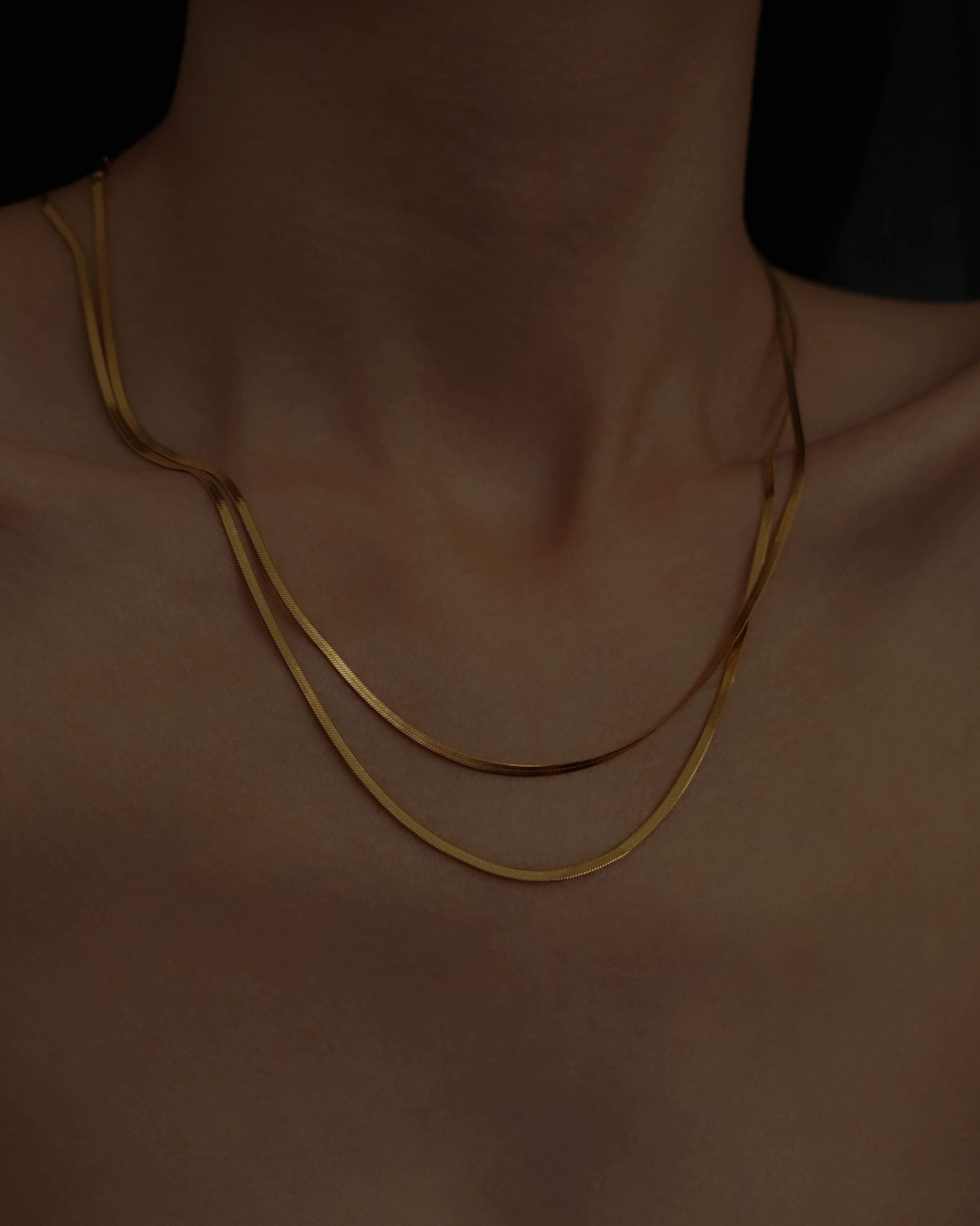 MYJN Necklaces Mini Louella Herringbone Chain Choker