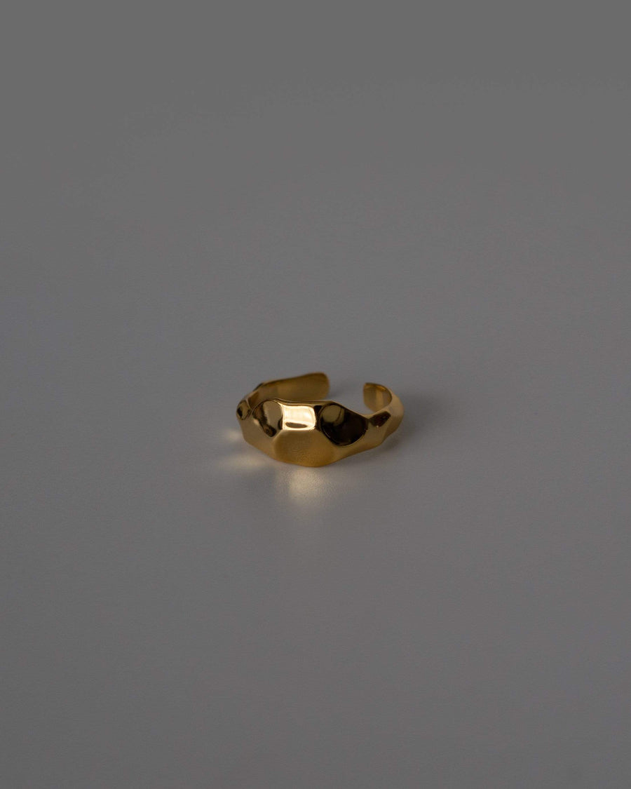 MYJN Rings Gold Vermeil Hepha Molten Ring