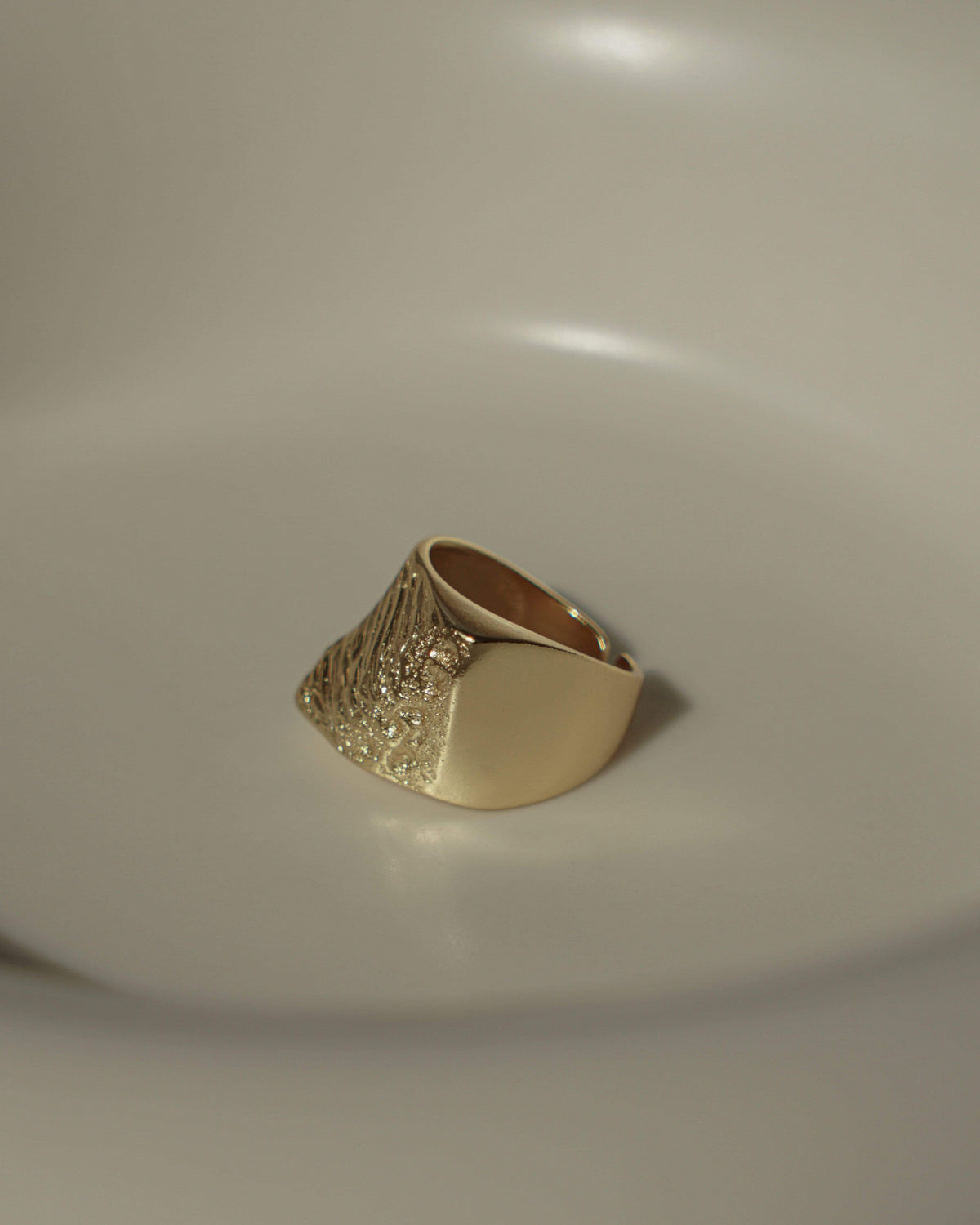 MYJN Rings Gold Vermeil Llyr Bold Signet Ring